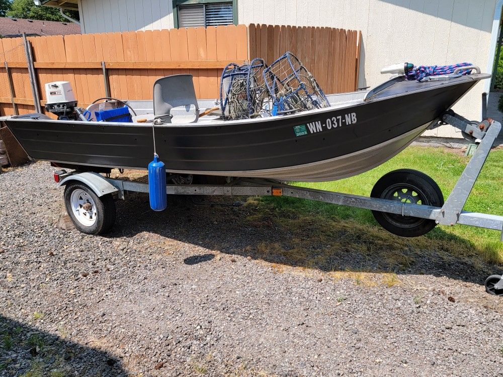 1986 DUW 14L Aluminum Boat