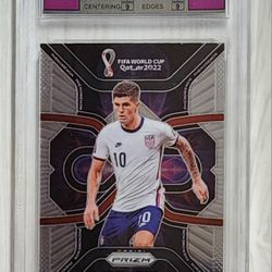 Cristian Pulisic 2022 Panini FIFA World Cup Soccer Card #27 Graded 9
Silver Hologram