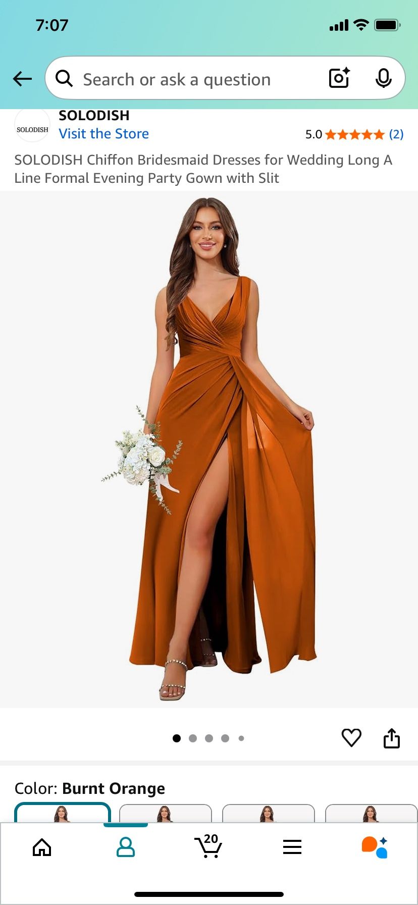 Dress - color burnt Orange