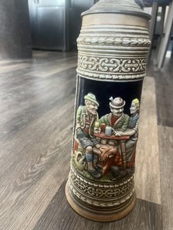 Vintage 1976 Beer-stein Mug With Lid 