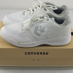 Converse White Grey Athletic Tennis Shoe Sneaker BB LO SE OX Men's 10 Wide