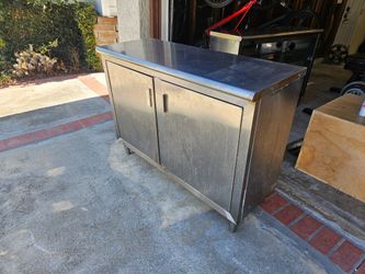 Stainless steel cabinet with doors 48" x 18" x 36"