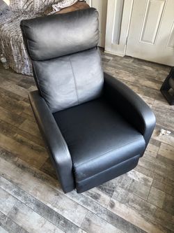 Black Faux Leather Recliner Chair