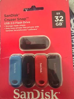 SanDisk Cruzer Snap 32GB USB Flash Drive 5-Pack