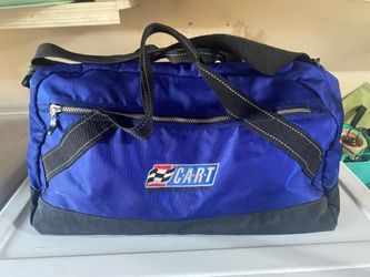 Vintage 90s CART IndyCar Racing Duffel Bag Blue Gym Track Travel Luggage