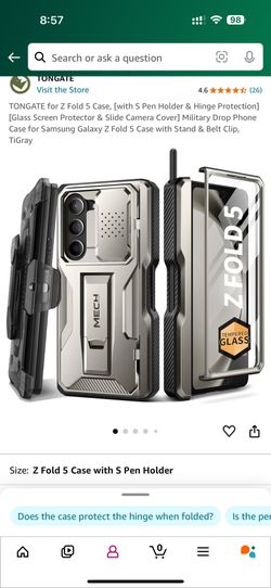 Z Fold 5 Case With S Pen Holder- Tigray