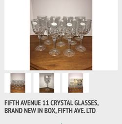 Fifth Avenue Ltd. Crystal Glasses