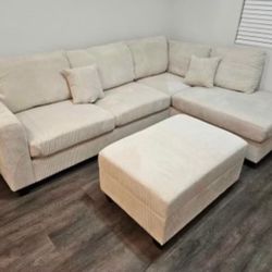 Super Soft Sofa And Ottoman Brand New