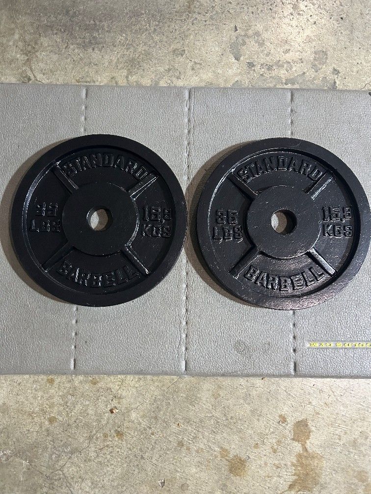 Set Of 35lb Olympic Weight Plates