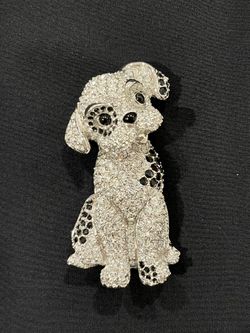 Swarovski Dog Brooch 