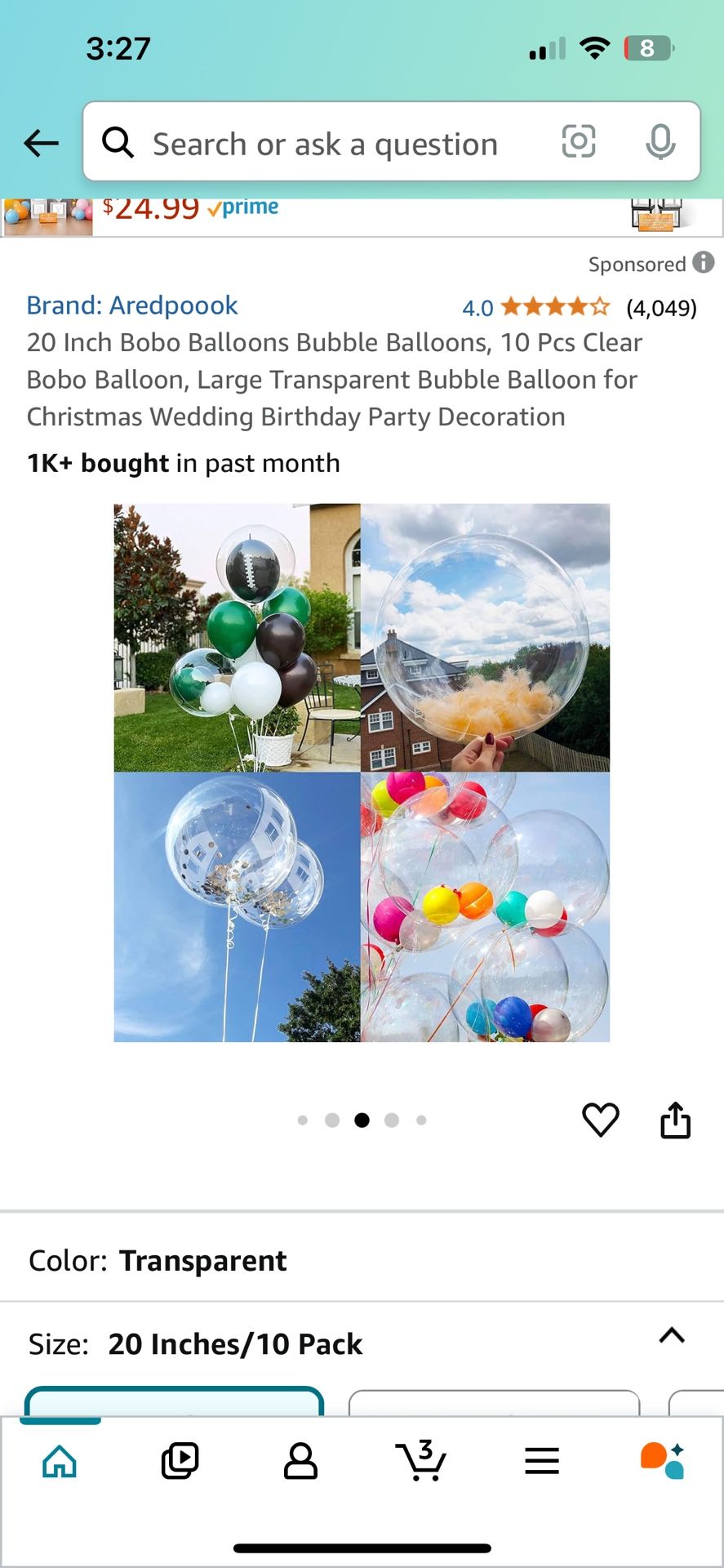 Clear Plastic Balloons