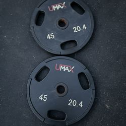 45lb Umax Olympic Weight Plate Set Urethane