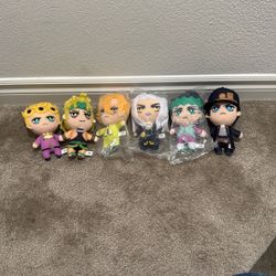6 Pcs Jojos Bizarre Adventure plush 6 Inches 