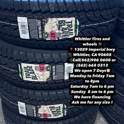 SET OF NEW TIRES, LT265/75R16 ATTURO AT , INCLUDING MOUNTING AND BALANCING. LLANTAS NUEVAS