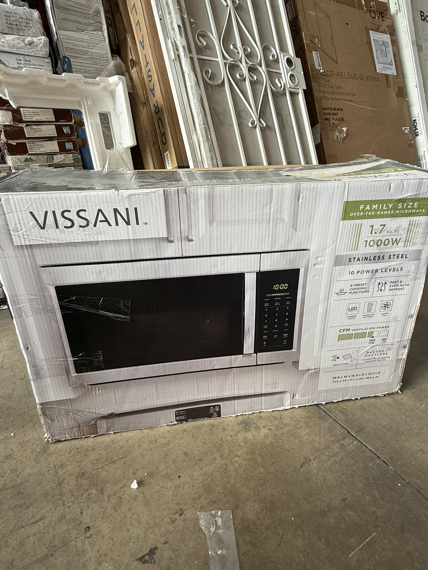Vissani 1.7 cu. ft. 1000-Watt Over the Range Microwave in White