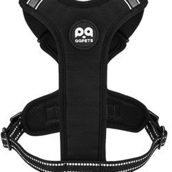 Roses&Poetry Puppy Harness for Small Dogs, No Pull Pet Dog Harness, Dog Vest Harness Front Clip, Reflective, Adjustable Breathable (Black-S)