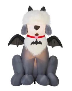 Halloween Inflatable Dog with Bat Wings