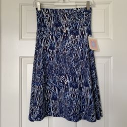 NWT LuLaRoe blue Azure skirt, size XS