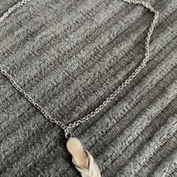 Silver Anklet 925 With Pendant Silver Flip Flap