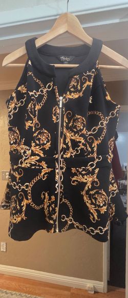 Small Black/Gold sleeveless