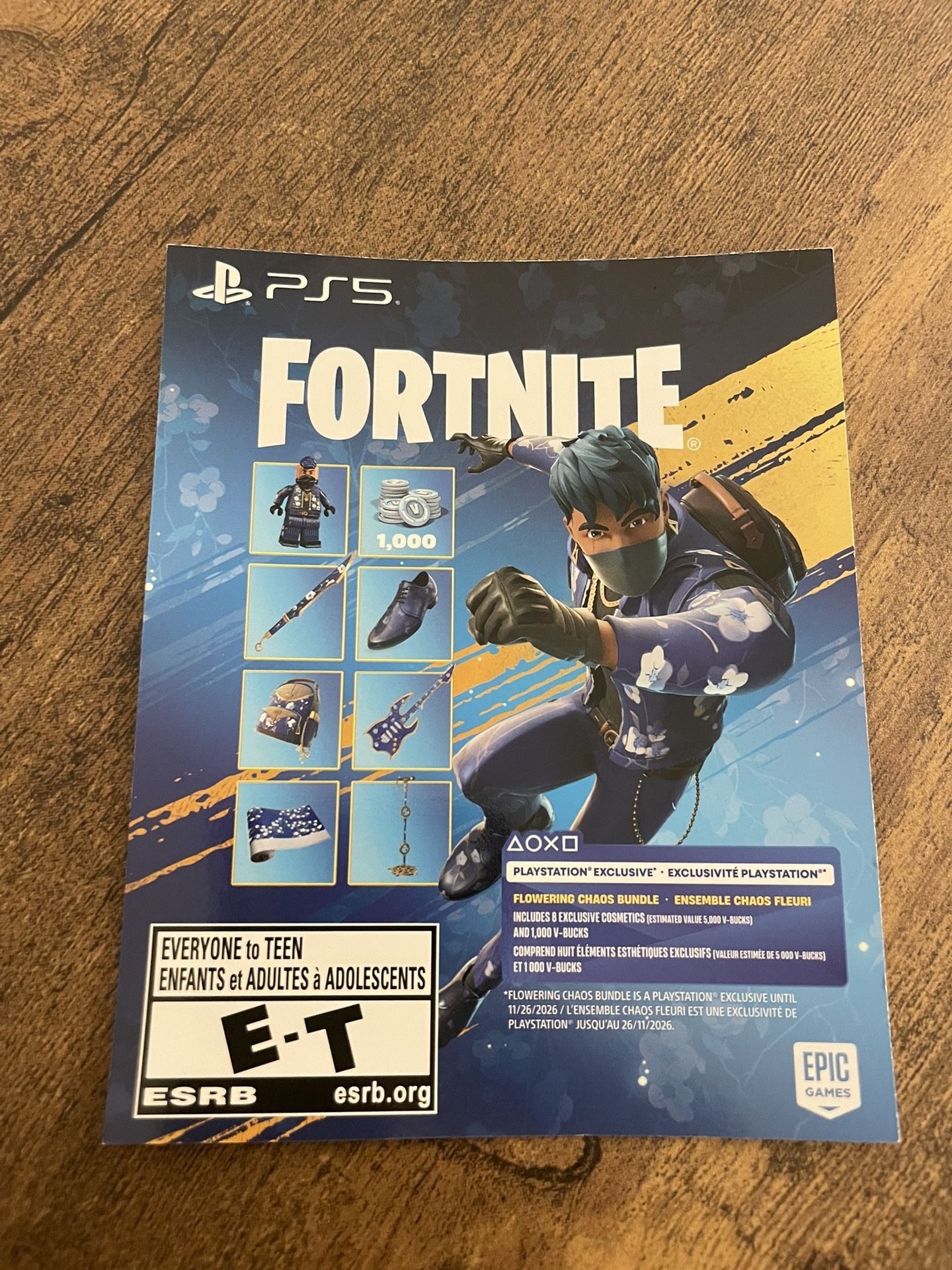 Fortnite Flowering Chaos PlayStation Exclusive Code / Item Bundle / Skin