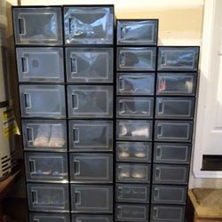12 Pieces Stackable Shoe Box  / Shoe Rack (Nike, Adidas Etc) Small White Color