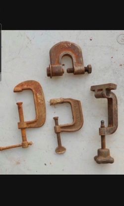 Vintage Clamps Various Tools Hardware