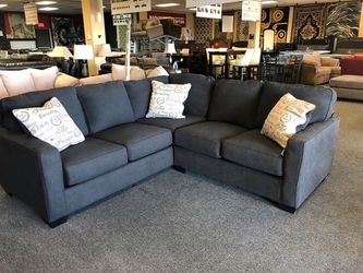 Charcoal grey sectional! Other couch and Loveseat saves here