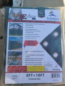 8ft × 10ft Green Heavy Duty Privacy Mesh Tarp