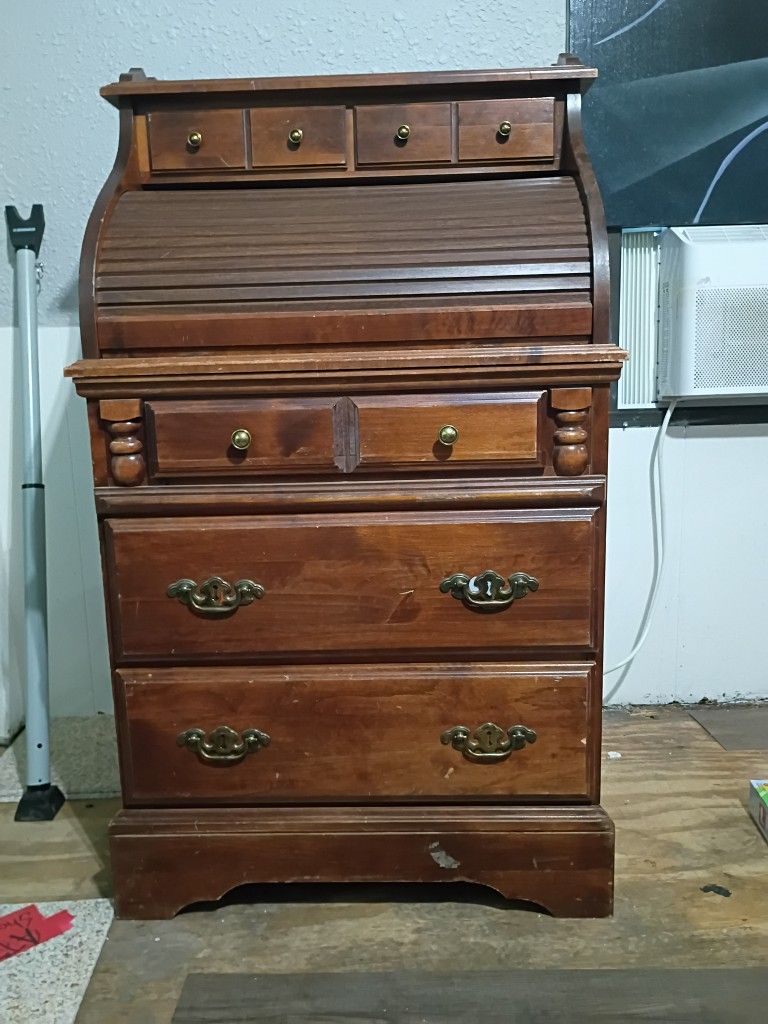 Roll Top Desk Cabinet