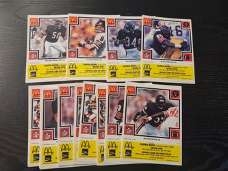 1985 Chicago Bears McDonald’s football cards - Walter Payton