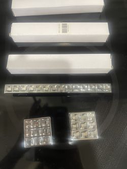 Glam Draw Pulls Crystal And Chrome 