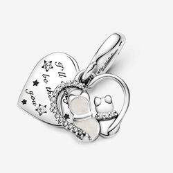 Pandora Cats & Hearts Dangle Charm