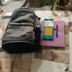 Backpack And Some School Supplies 