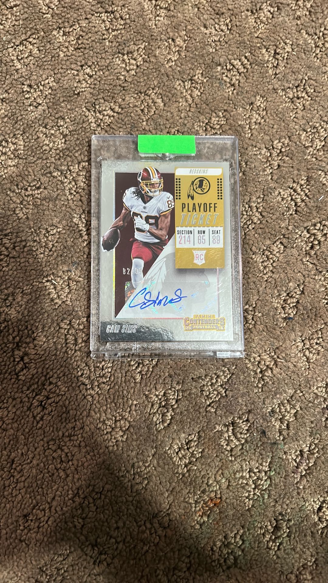 Cam Sims Rookie Ticket Auto /99