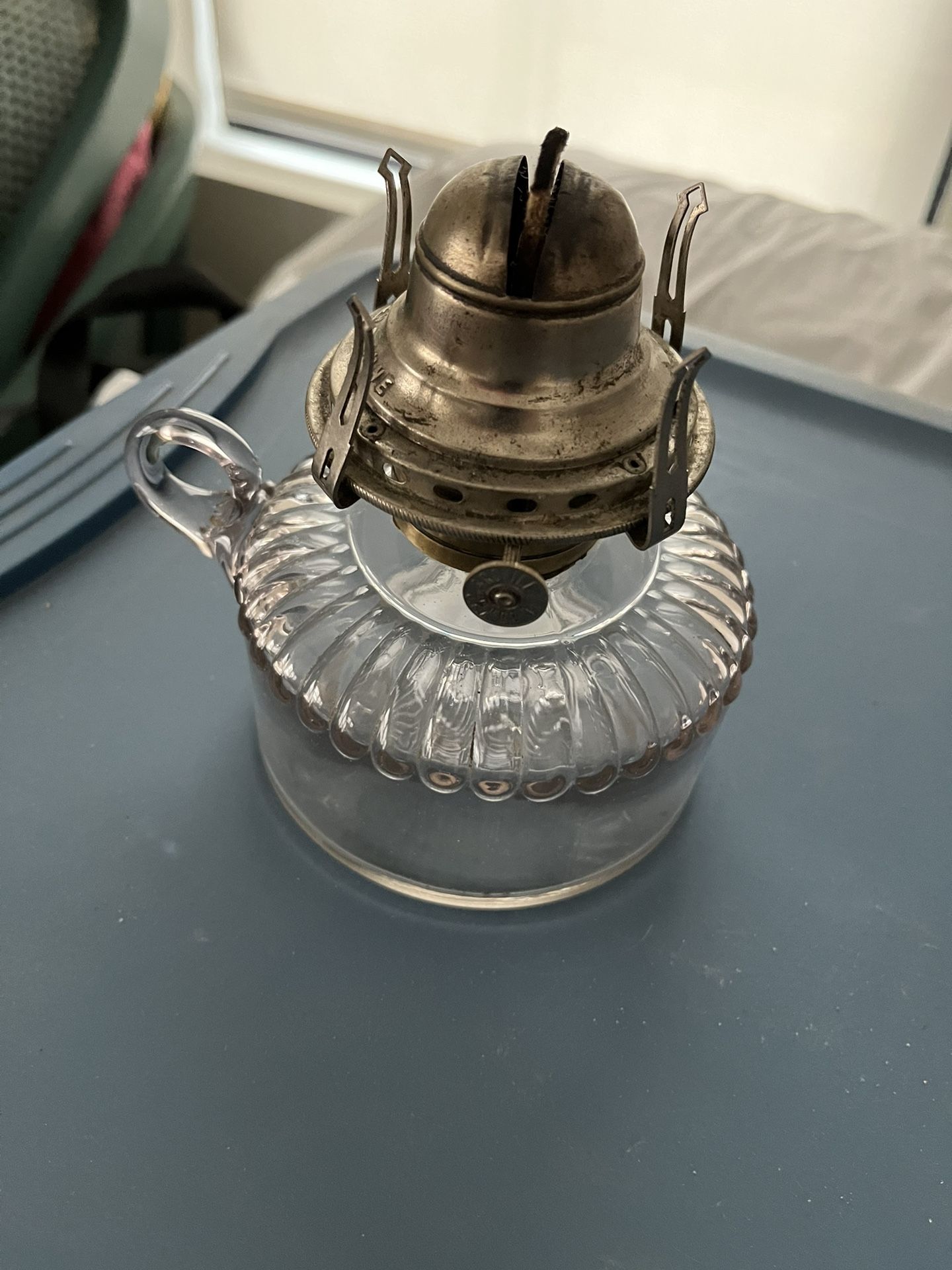 Antique Scovill Queen Anne Oil Lamp