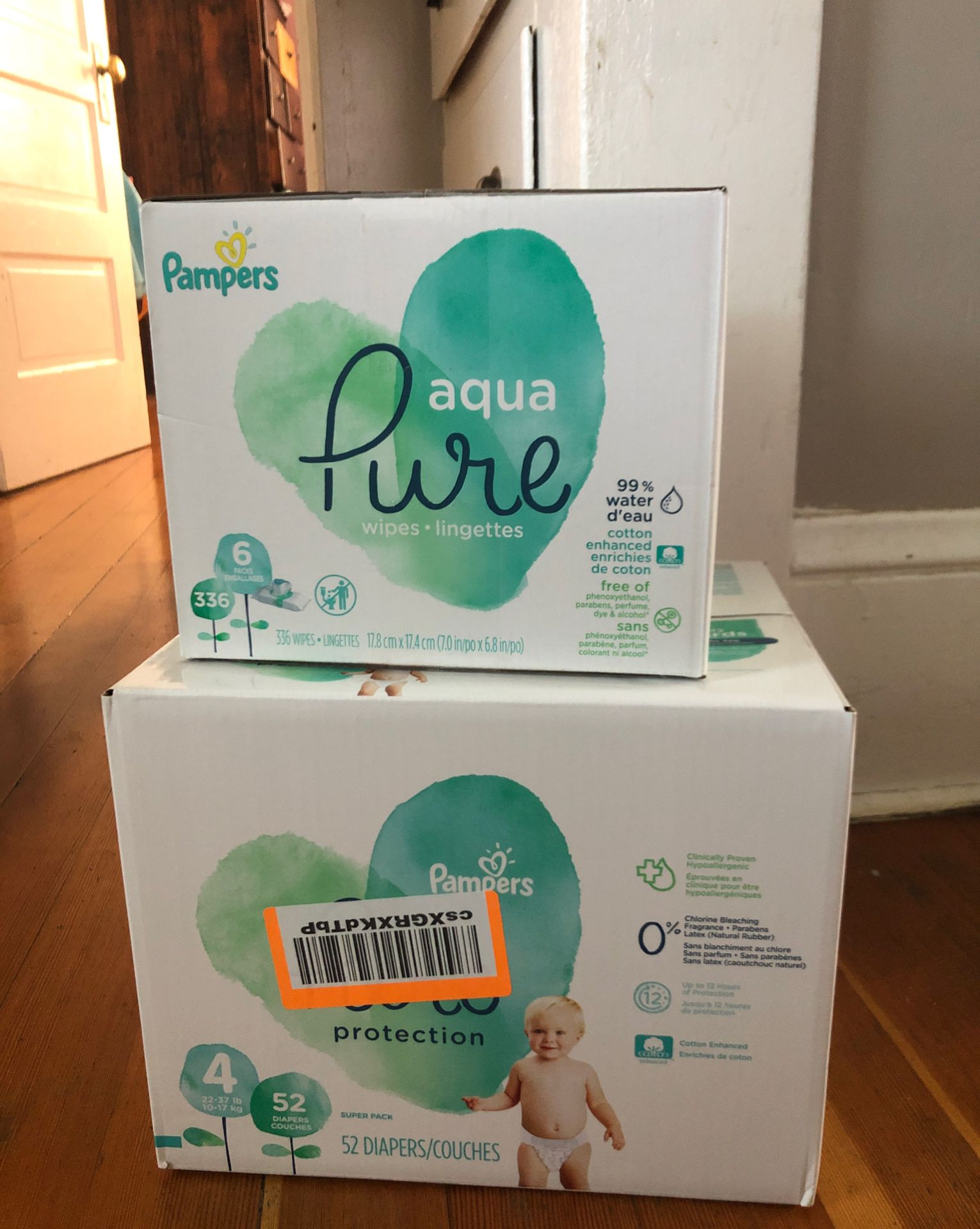Pampers Pure size 4 + wipes