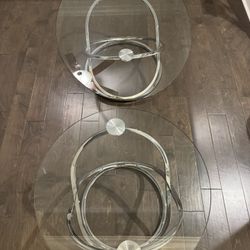 2-Piece Coffee Table Set ( 1 Oval Coffee Table, 1 End Table)
