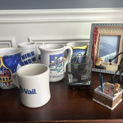 Downhill Skiing Home Decor - Picture Frame / Mugs / Candle Holder / Ornament Figurine