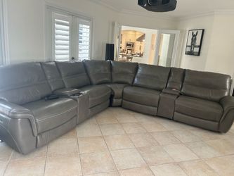Leather Sectional Recliner