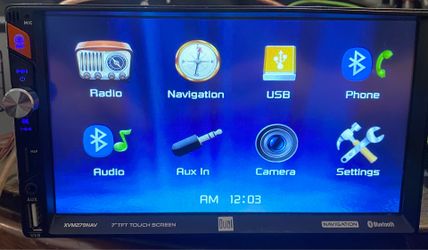 Dual Electronics XVM279NAV 7-inch Multimedia Touch Screen Double Din Car Stereo Receiver, Navigation