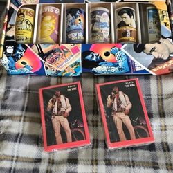 Elvis Presley  Deck of Playing Cards Forever KING Rare And Elvis Presley - Movie Poster 2oz. Shooters