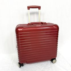Rimowa Salsa Deluxe Multiwheel Carry-On Suitcase – Glossy Red Polycarbonate
