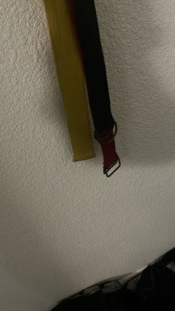 red , yellow and black belts