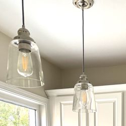 Two kitchen light pendants