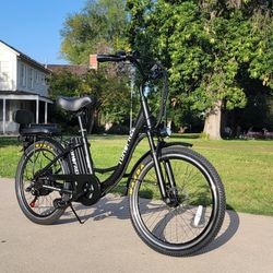 Electric Bike Cruiser Low Step Thru And Big Battery
