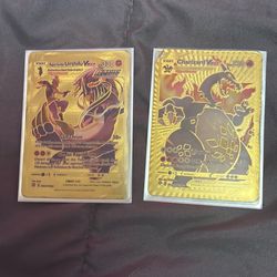 Pokémon Charizard VMax Gold Foil Card+Urshifu Gold Card
