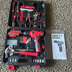 Tool Kit with 8V Cordless Drill