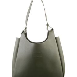 Neiman Marcus Leather Tote Bag Green