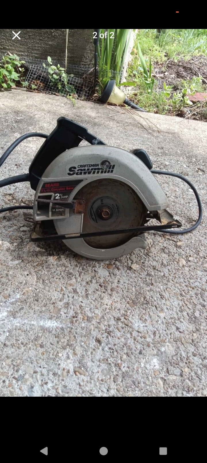 Craftsman Sawmill (contact info removed)41 VTG 7 1/4" Circular Saw 2 1/4 Hp 11 Amp USA